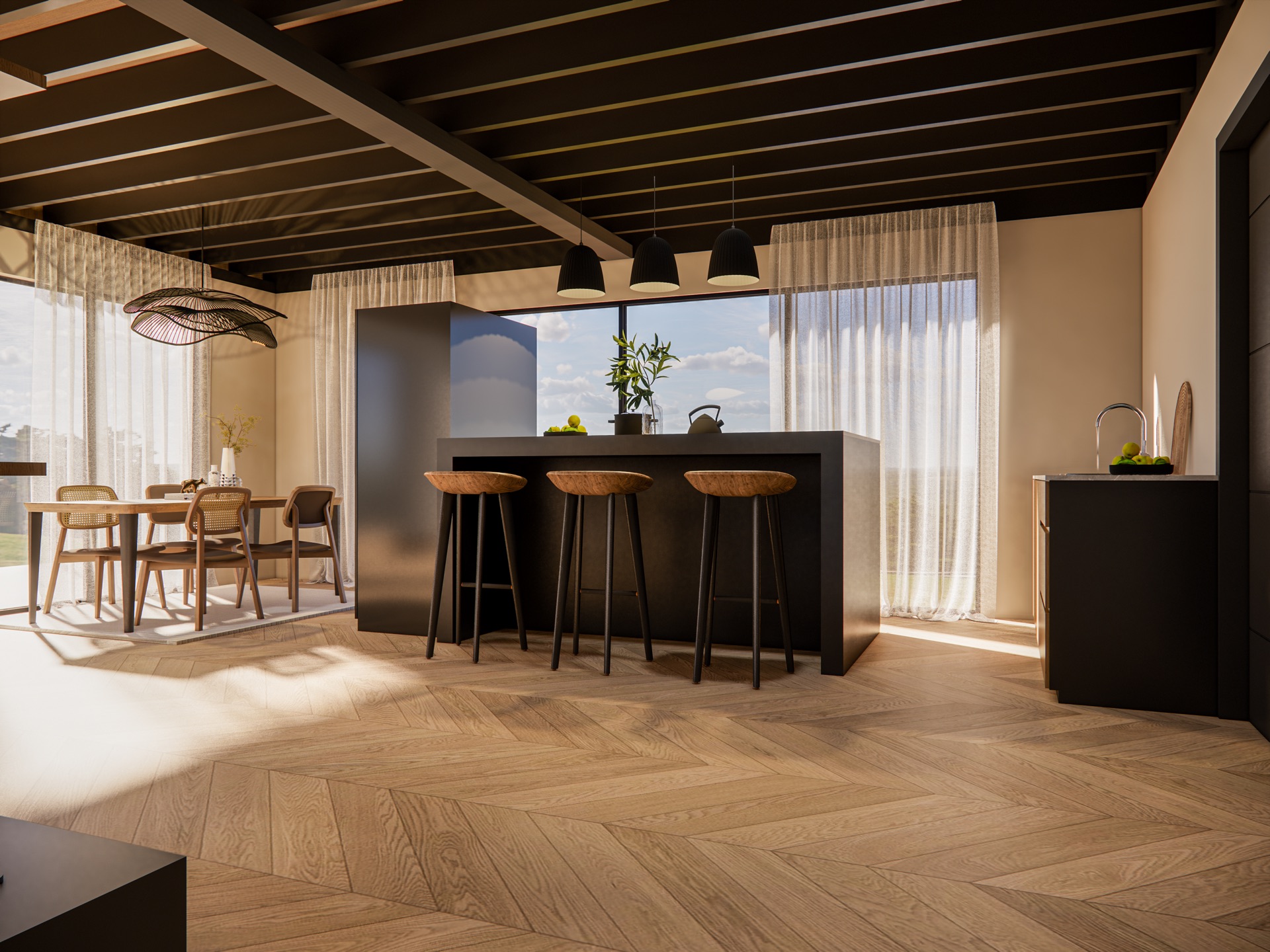 Double Residence kitchen