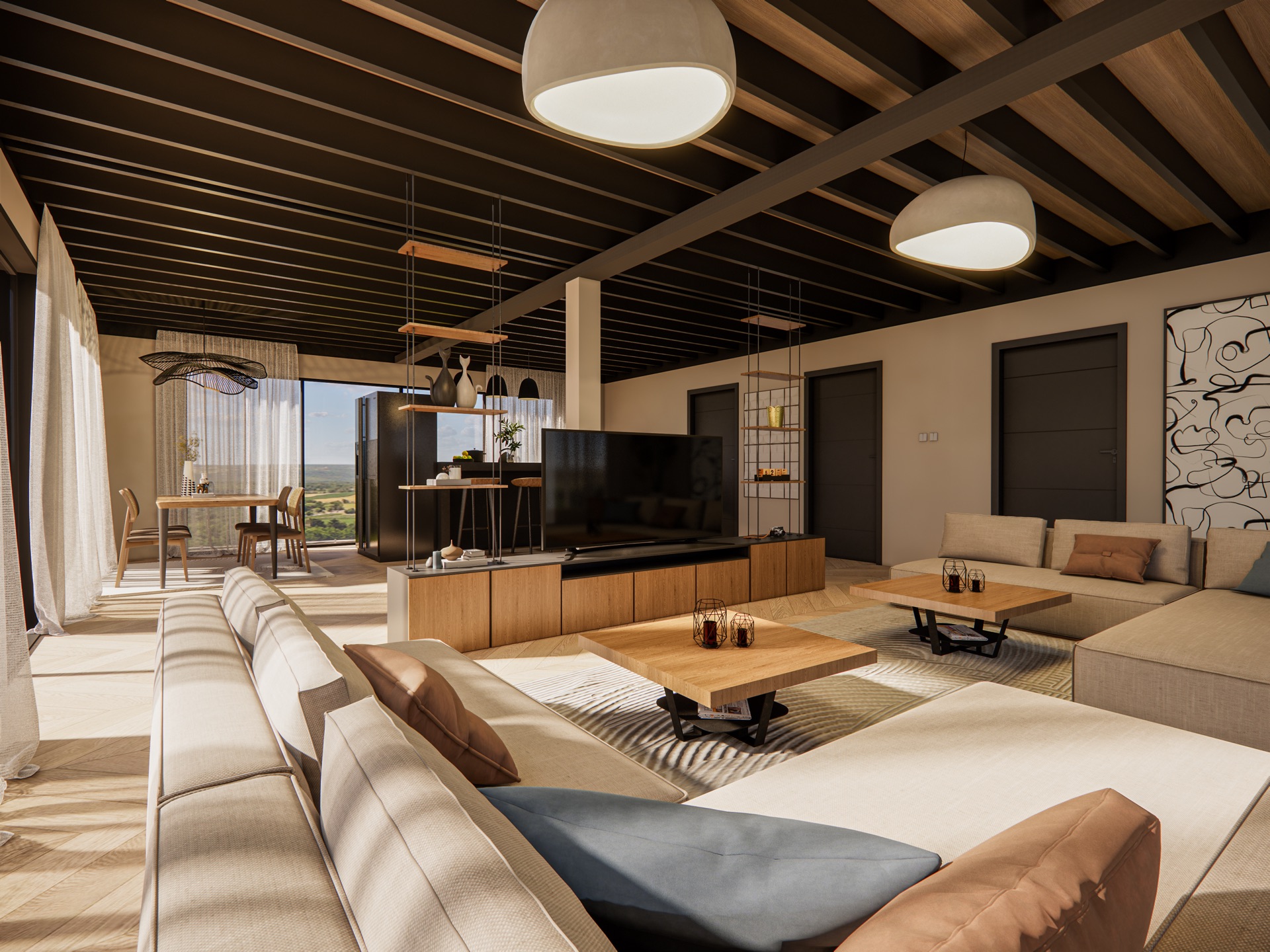 Double Residence living room