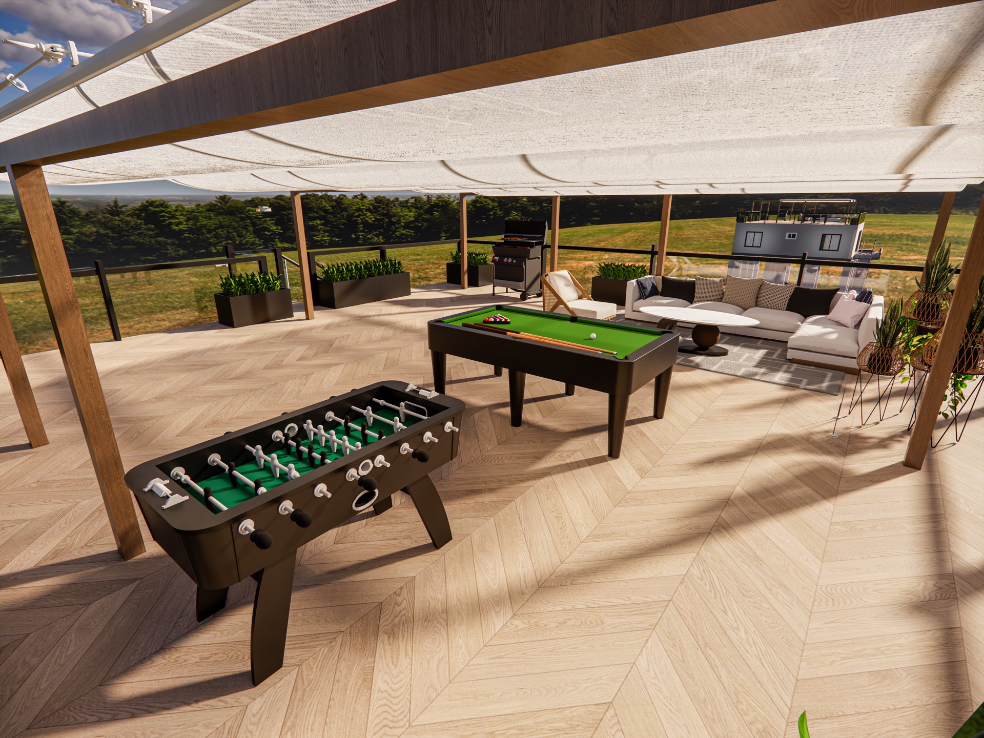 The Hub rooftop terrace and lounge